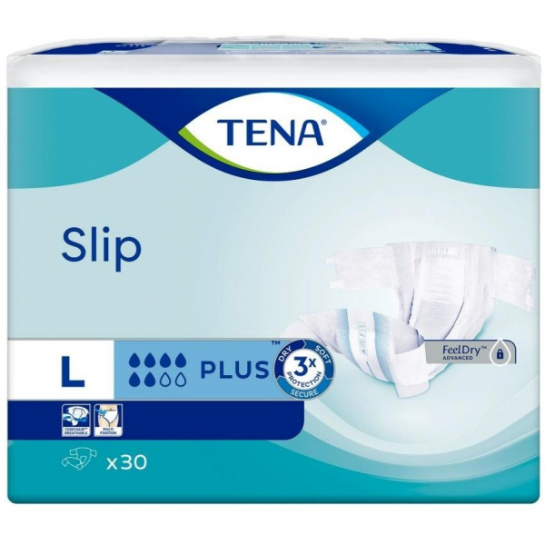 

Подгузники для взрослых Tena Slip Plus размер L, 30 шт ( 92-144 см)