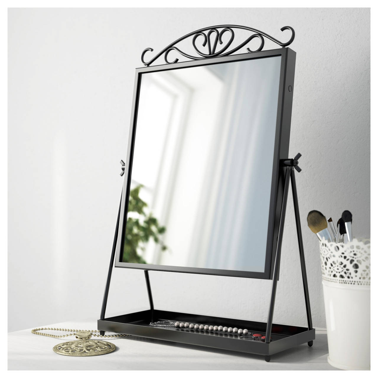 

Зеркало настольное IKEA KARMSUND черный 002.949.79