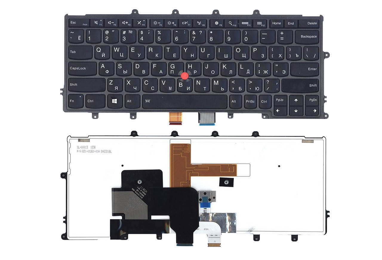 

Клавиатура для ноутбука Lenovo ThinkPad X260, матовая (), Черный