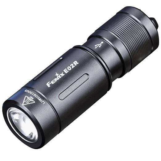 

Фонарик Fenix E02R BLACK, Черный