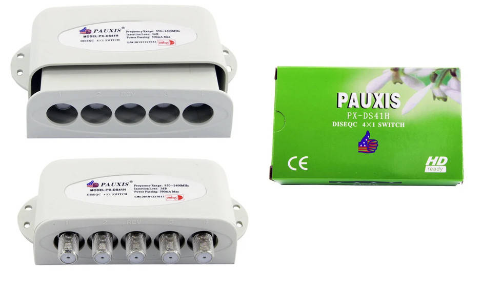 

Спутниковый коммутатор DISEqC PAUXIS PX-DS41H