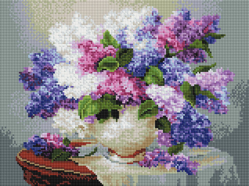 

Алмазная мозаика ColorArt 30х40см Букет сирени ST408