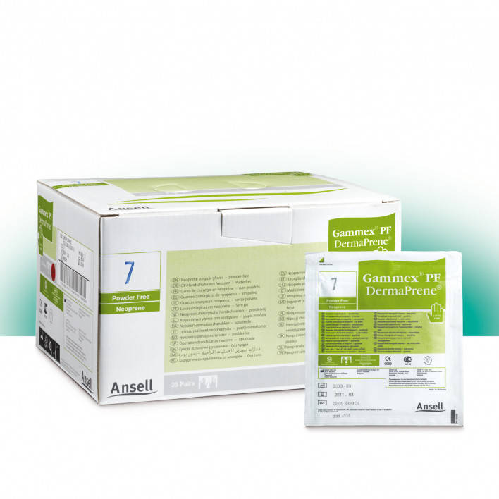 

Перчатки Gammex PX DermaPrene неопреновые хирургические стерильные неприпудренные р 8,0, Зелёный