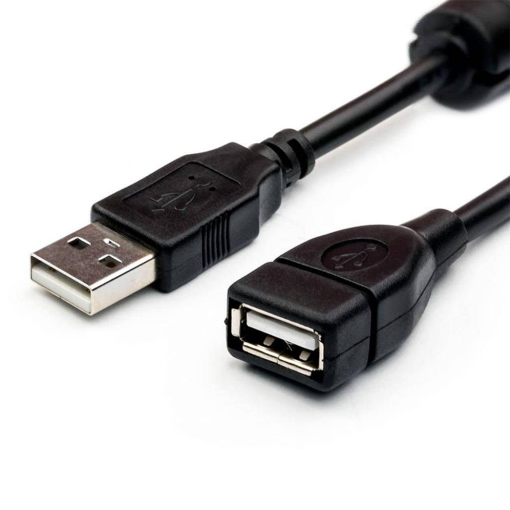

USB 2.0 AM/AF удленитель кабель 1.5m папа-мама, Черный