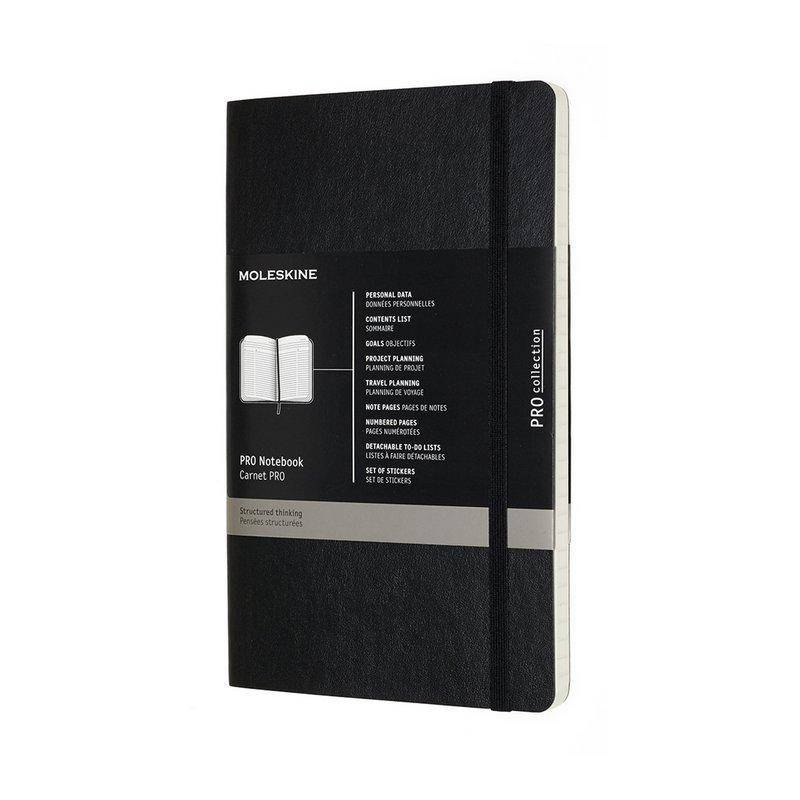 

Записная книга Moleskine PRO средняя, мягкая обл., черный, линия (PROPFNTB3SBK)