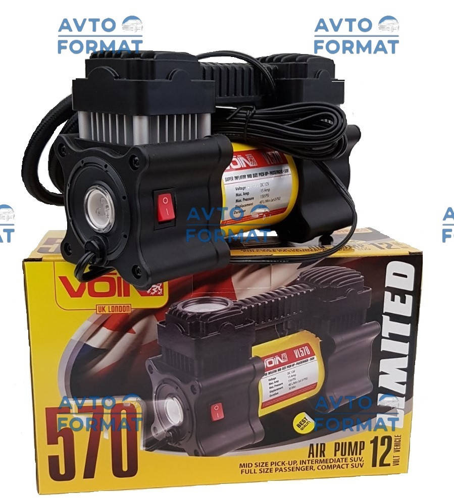 

Компрессор автомобильный VOIN 15 Amp/ 40л от прикуривателя
