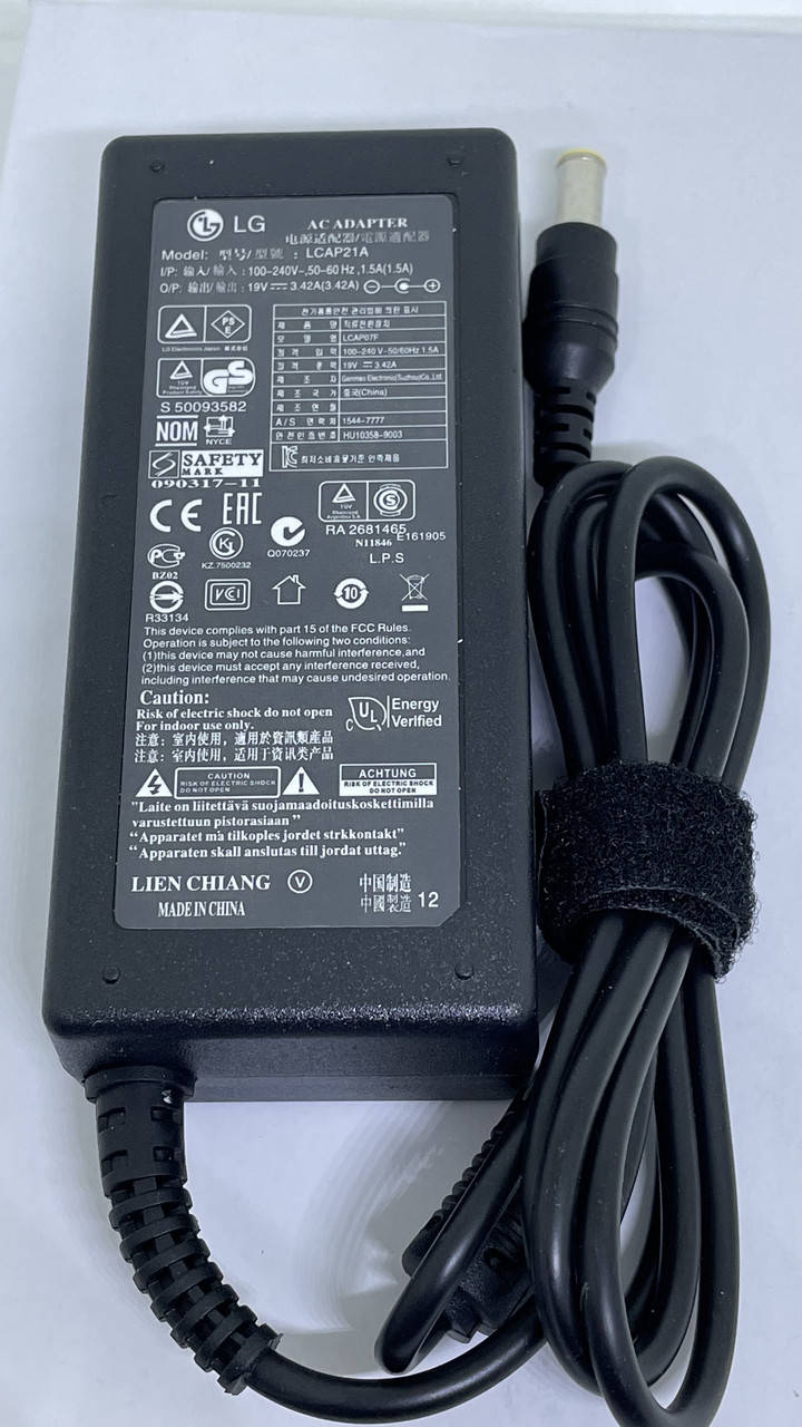 

Блок питания Адаптер для монитора LG 19V 3.42A 65W 6.5*4.4 мм