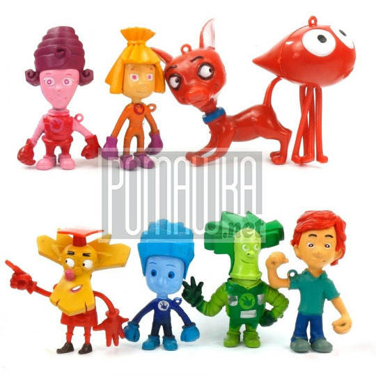 

Набор игрушечных фигурок Фиксики 8 шт в упаковке к помогатору рюкзаку Фигурки игрушки Фиксиков