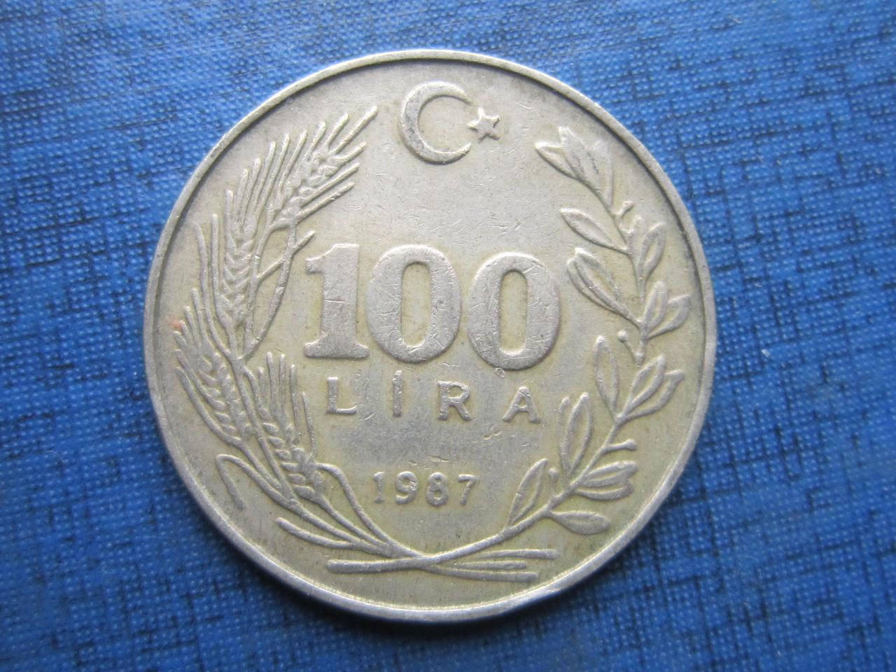 

Монета 100 лир Турция 1987 1986 большая 2 года цена за 1 монету