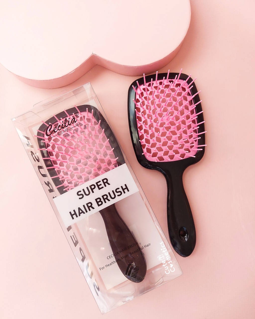 

Розчіска для волосся глянцева Cecilia Super Hair Brush . Чорна