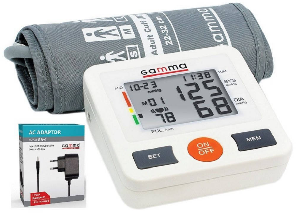 

Тонометр Gamma Optima + адаптер Gamma GA-6 автоматический на плечо гарантия 5 лет