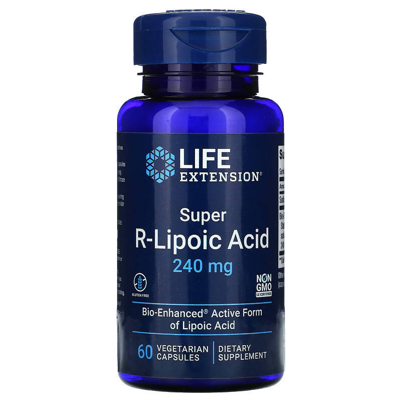 

R-липоевая кислота Life Extension "Super R-Lipoic Acid" 240 мг (60 капсул)