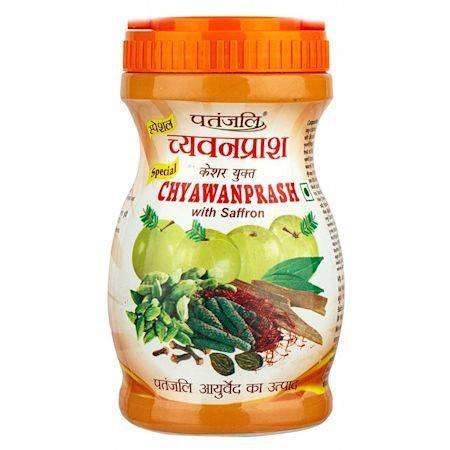 

Чаванпраш с шафраном Патанджали, Chyawanprash with Saffron Patanjali, 1000г 1 кг срок 08/24