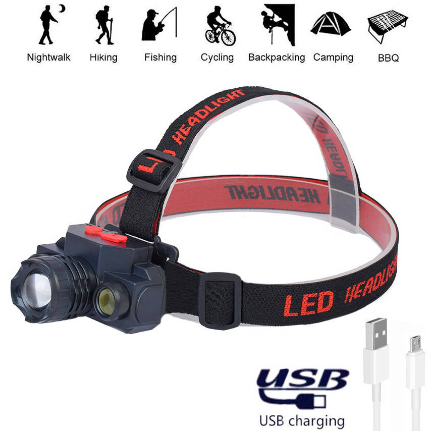 

Налобный фонарик светодиодный "КХ-1805" налобный фонарь на голову аккумуляторный (налобний ліхтар) (MR), Черный