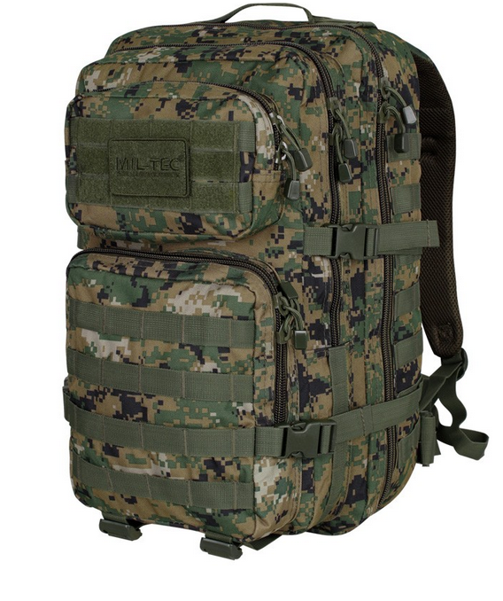 

Большой рюкзак Mil-Tec Assault Big Digital Wood 36 л, Камуфляж пиксель