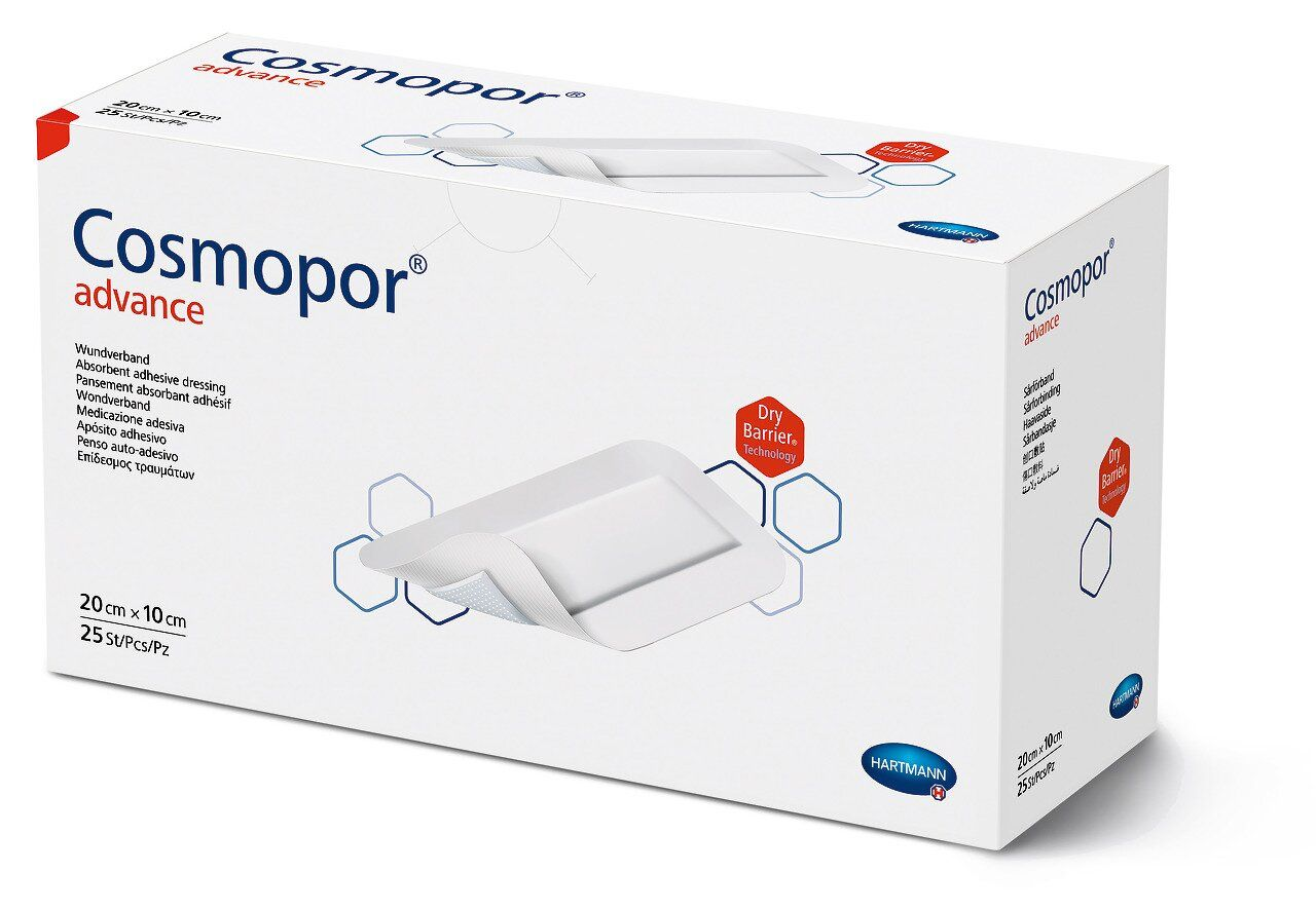 

Cosmopor Advance 20x10см - Стерильная самоклеющаяся пластырная повязка