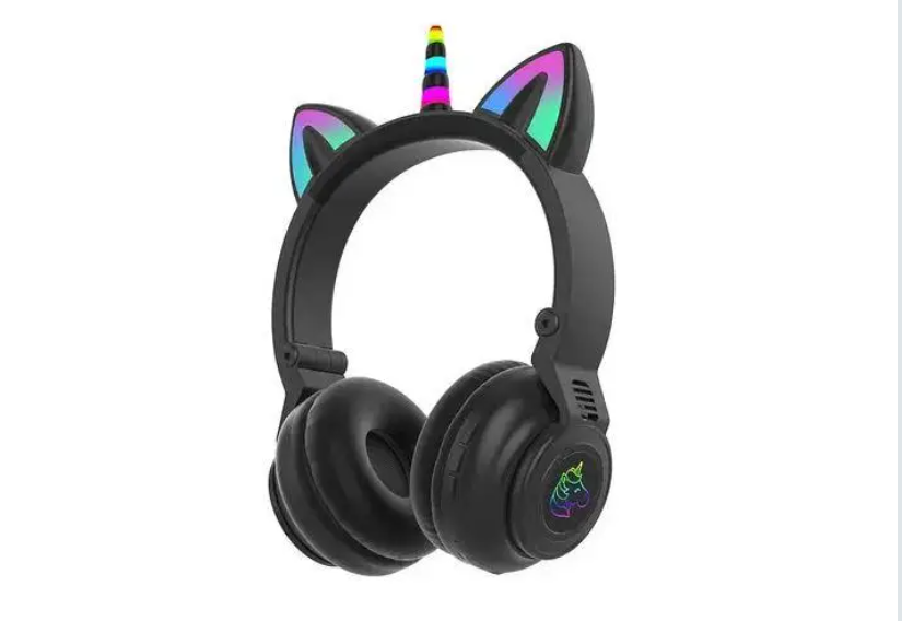 

Детские беспроводные наушники Единорог Cat Ear STN-27 LED Bluetooth.