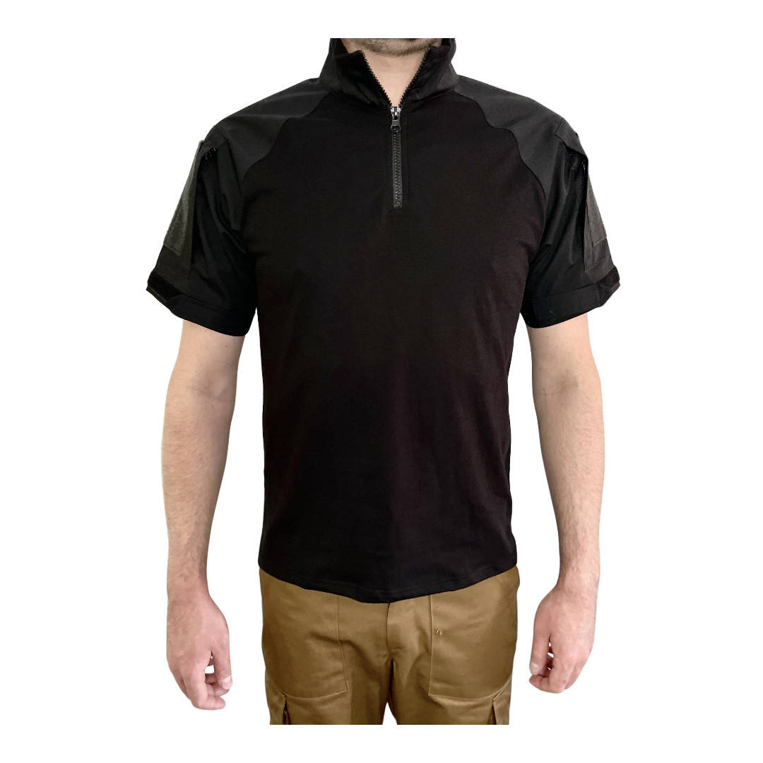 

Рубашка тактическая Убакс черная с коротким рукавом Grehori Textile, Черный