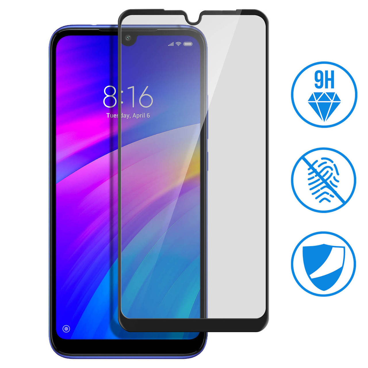 

Защитное стекло Xiaomi Redmi 7 (2.5D) Full Glue (Black)