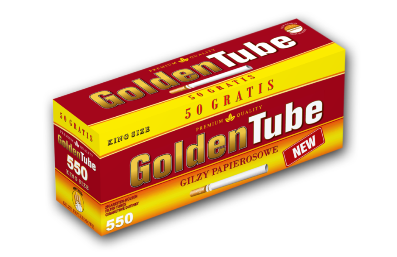 

Сигаретные гильзы для табака GOLDEN TUBE в блоках по 550 шт