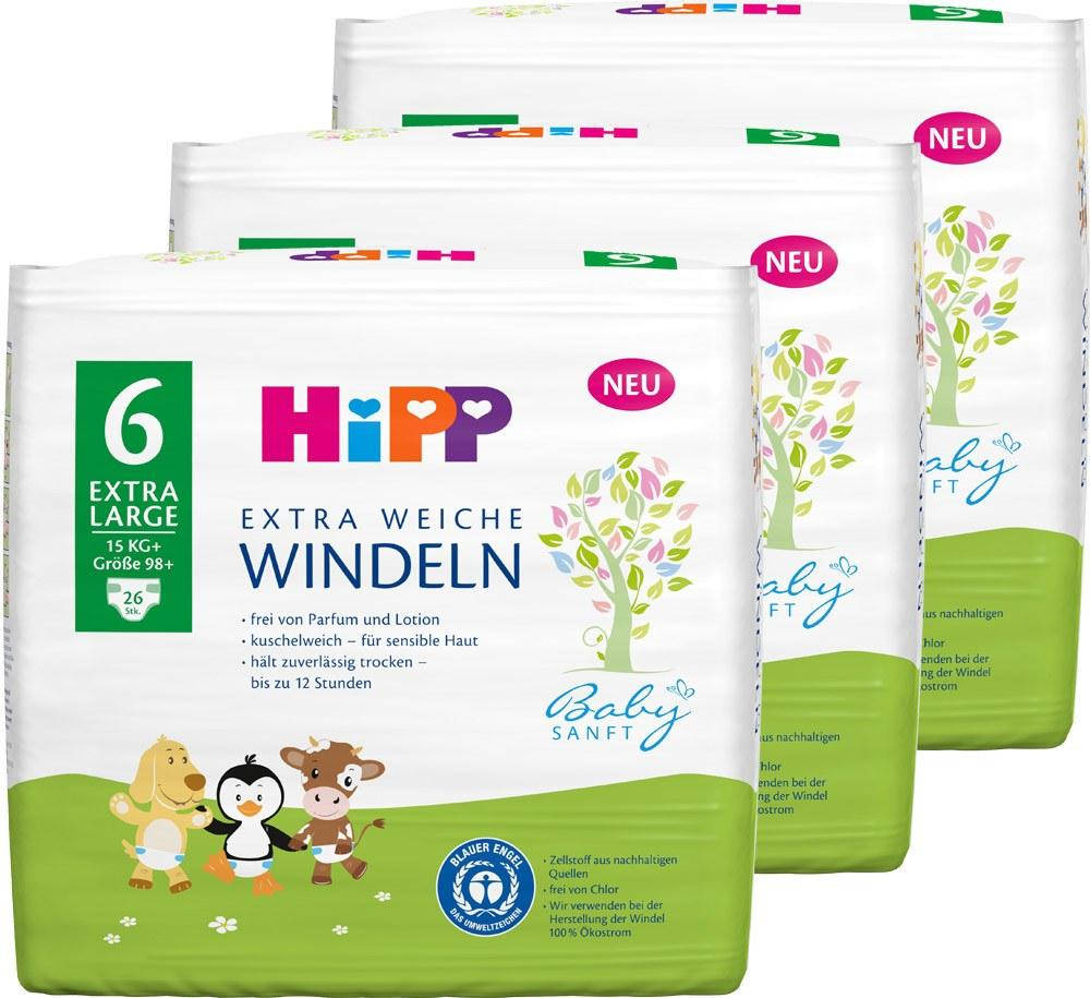 

Подгузники Hipp Extra Large 6 (15+ кг), 26 шт.