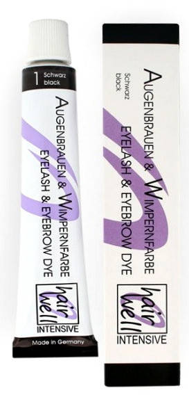 

Краска для бровей и ресниц Hair Well. черная №1. 20мл