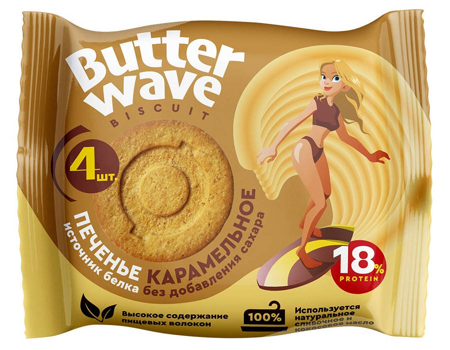 

Протеиновое печенье Mr. Djemius ZERO Butter Wave "Карамельное" (36 грамм)