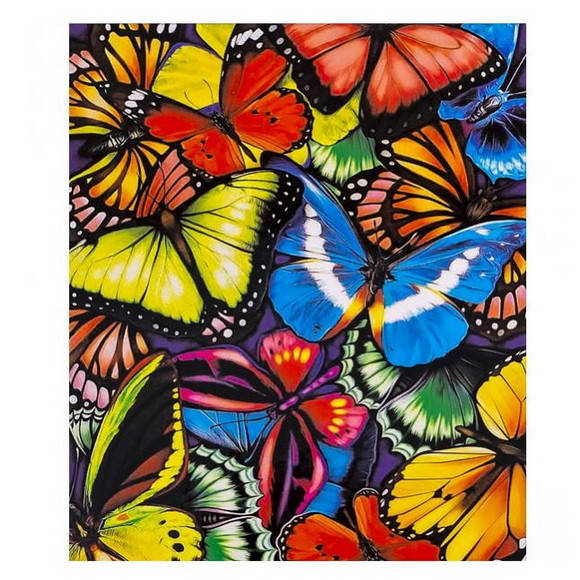 

Картина раскраска по номерам "Пёстрые бабочки", 40х50см. №30440