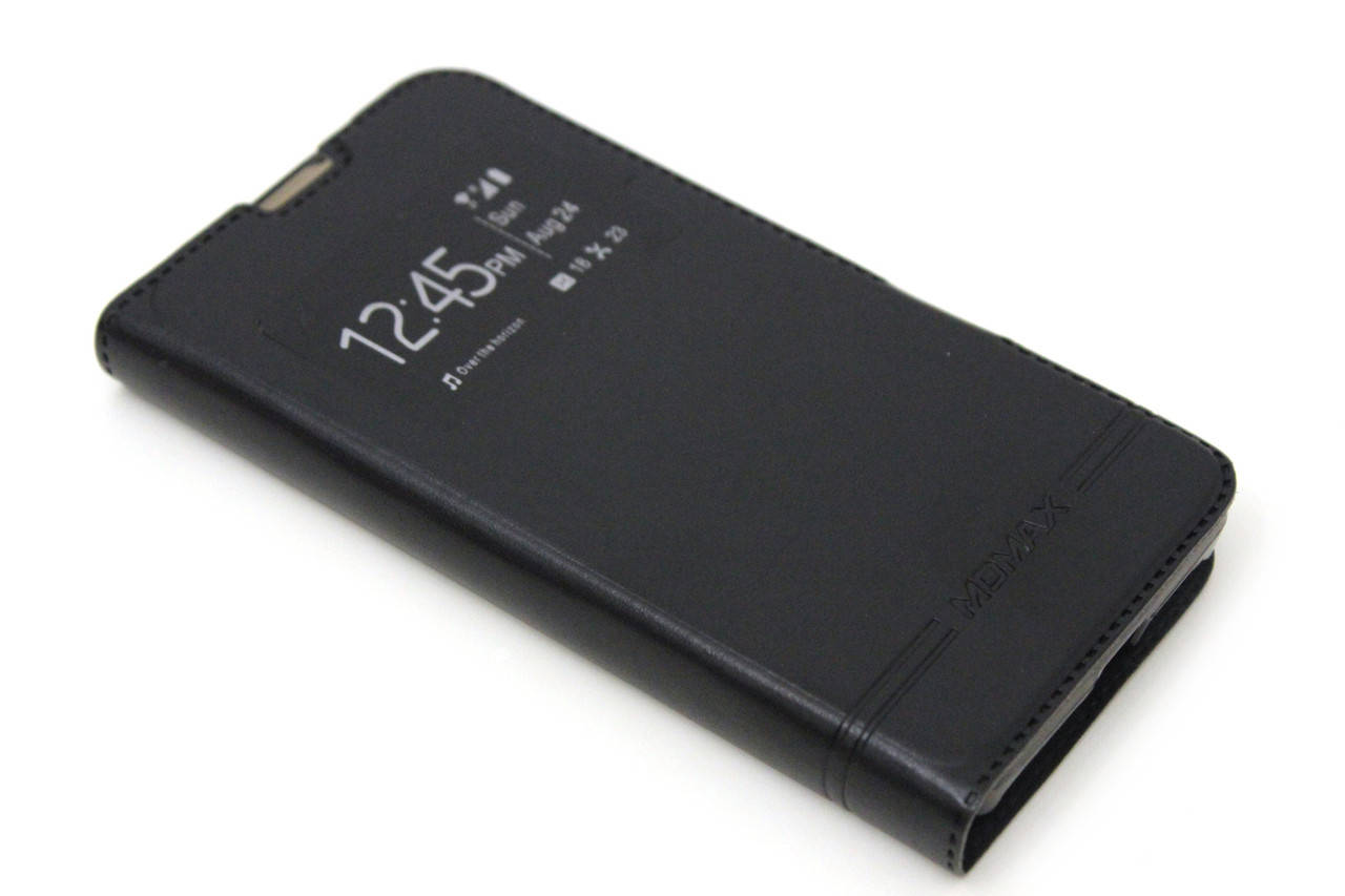 

Кожаный чехол книжка для Microsoft Lumia 550 чёрный, Черный