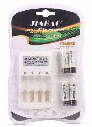 

Зарядное устройство с ААА аккумуляторами Jiabao Digital Charger JB-212 AA/AAA белый