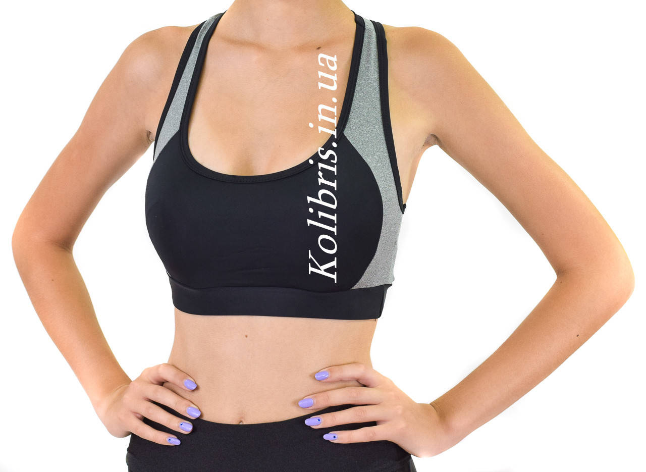 

Женский тренировочный топик, эластан/бифлекс, Черный