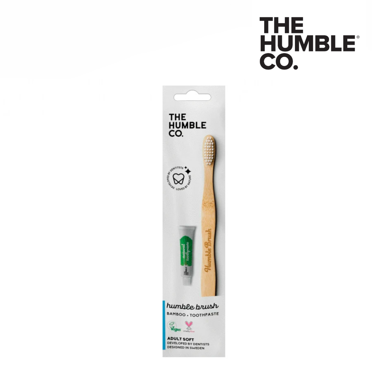 

Зубная щетка из кукурузного крохмала The Humble Co + паста 7 мл