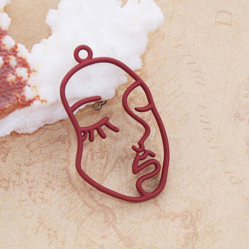 

Подвеска Лицо человека, Цинковый сплав, Цвет: тёмно-красный, Резьба, 38 мм x 22 мм