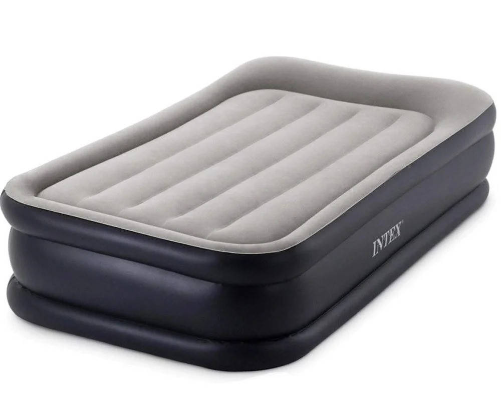 

Матрас надувной одноместный Intex 64132 со встроенным электронасосом, Серый