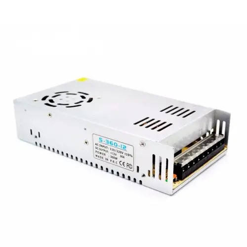 

Блок питания перфорированный 12В 30А 360Вт, 3-кан для LED-лент CCTV