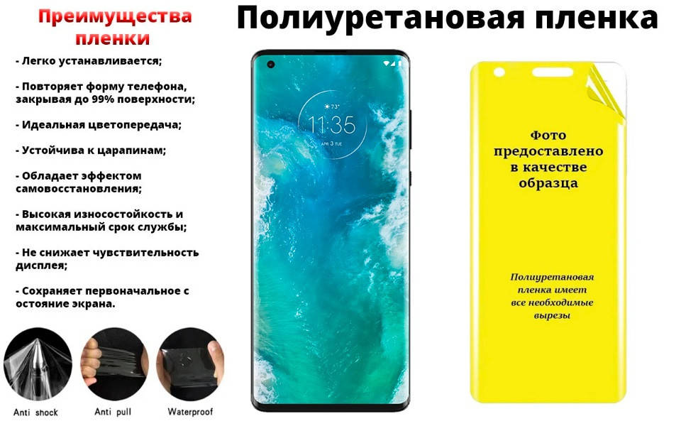

Полиуретановая пленка Motorola Edge Plus, производитель Франция