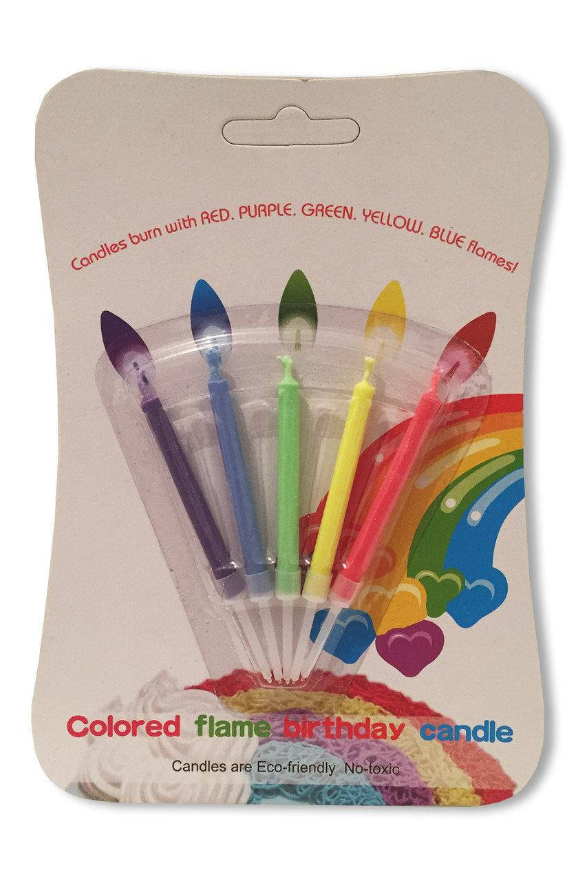 

Свечи для торта Разноцветное пламя 5 шт.