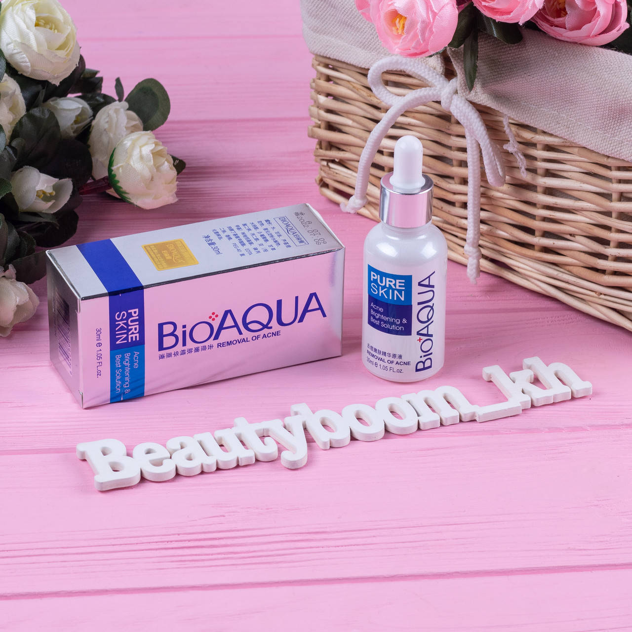 

Сыворотка от акне Bioaqua Pure Skin, для проблемной кожи 30 мл.
