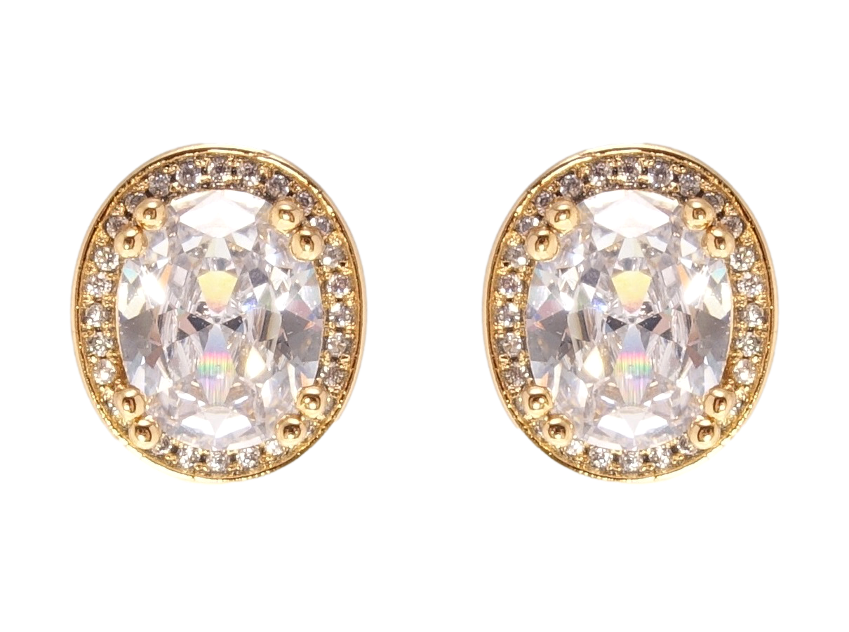 

Серьги Xuping Позолота 18K гвоздики (пусеты) "Фианиты в обрамлении циркония"