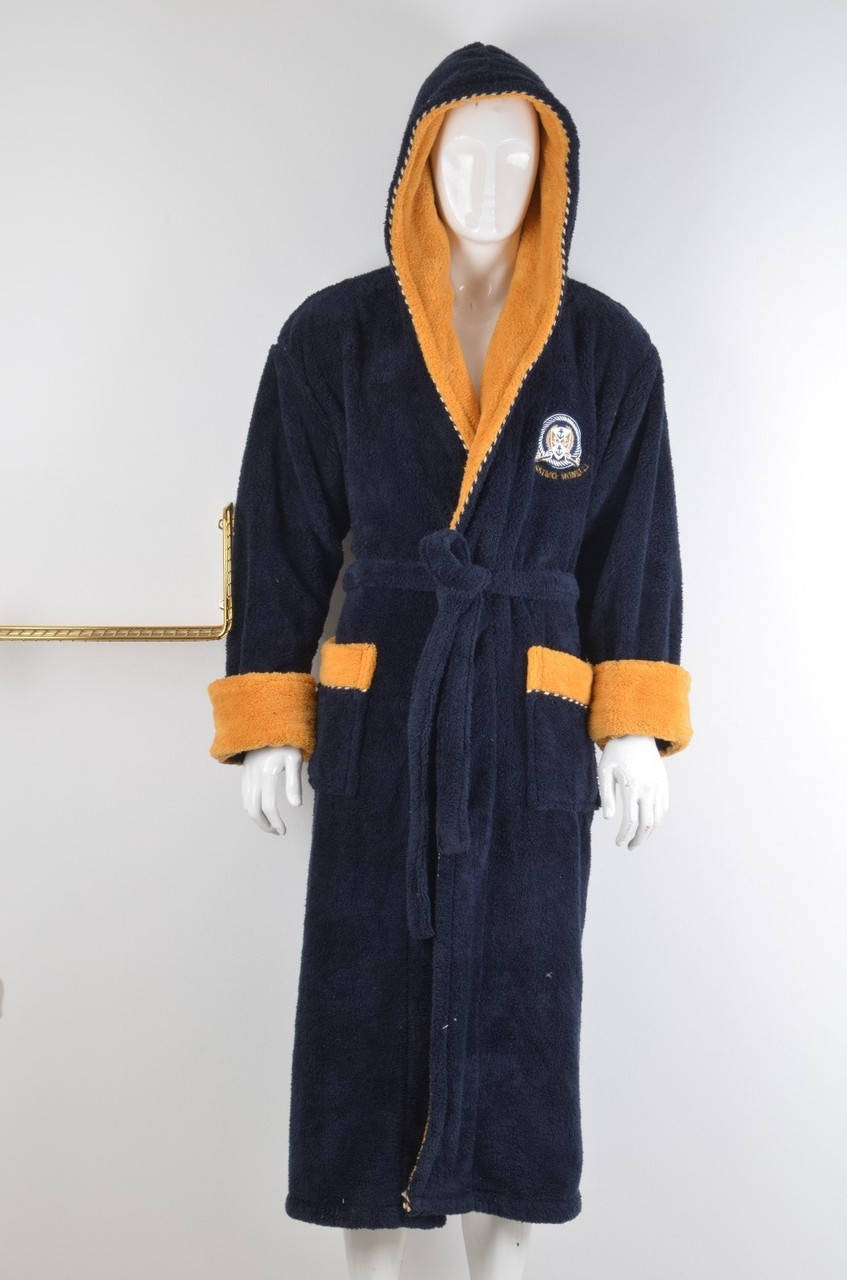 

Халат мужской Massimo Monelli (0008) синий с капюшоном