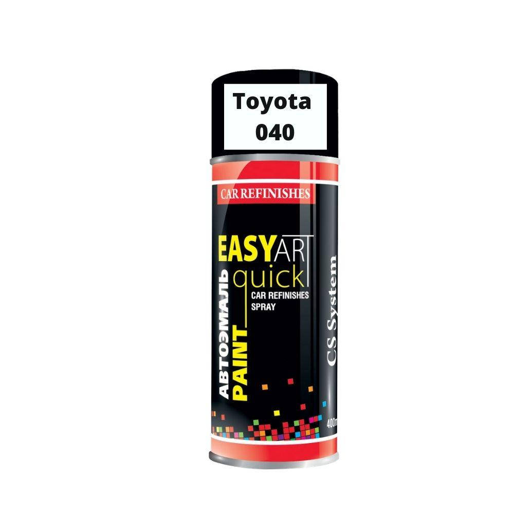 

Краска автомобильная акриловая Toyota 040 белая CS System 400мл в баллоне, Белый