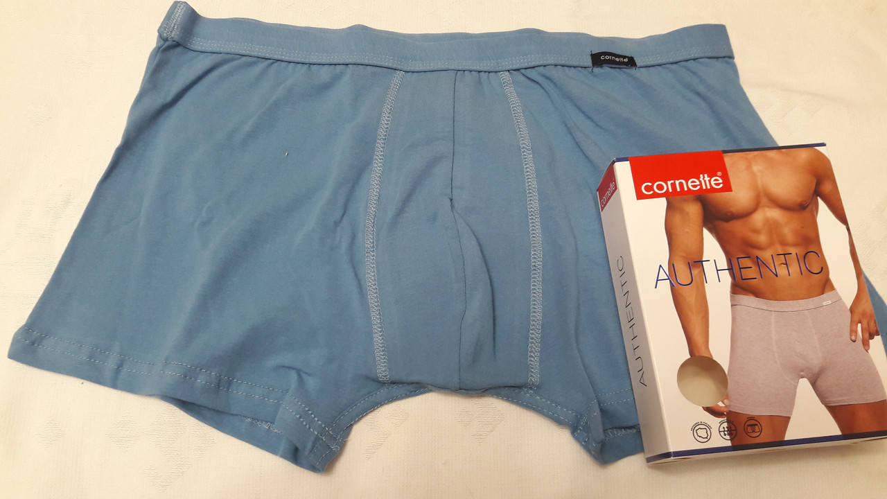 

Трусы мужские боксеры голубой Cornette Authentic Perfect mini AU-223 шорты L