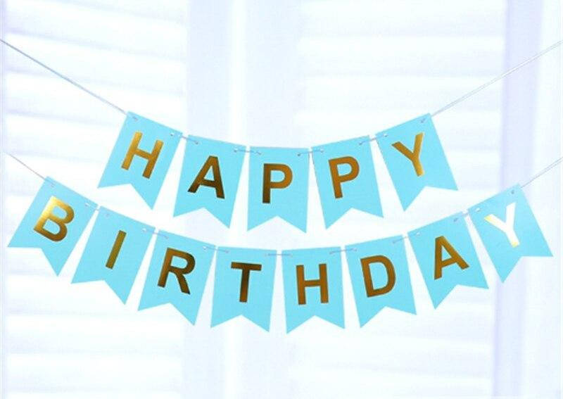 

Гирлянда "Happy Birthday" голубая