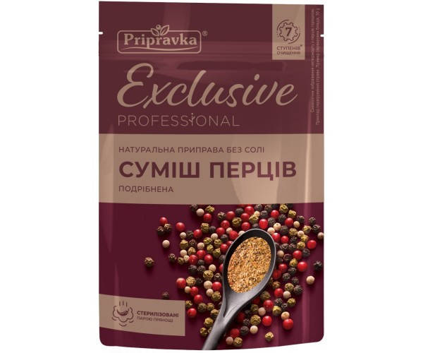 

Приправа Суміш перців мелена Exclusive Professiona 35 г "Приправка"
