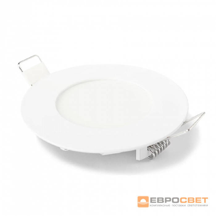 

Светильник точечный врезной ЕВРОСВЕТ 6Вт круг LED-R-120-6 4200К, Белый