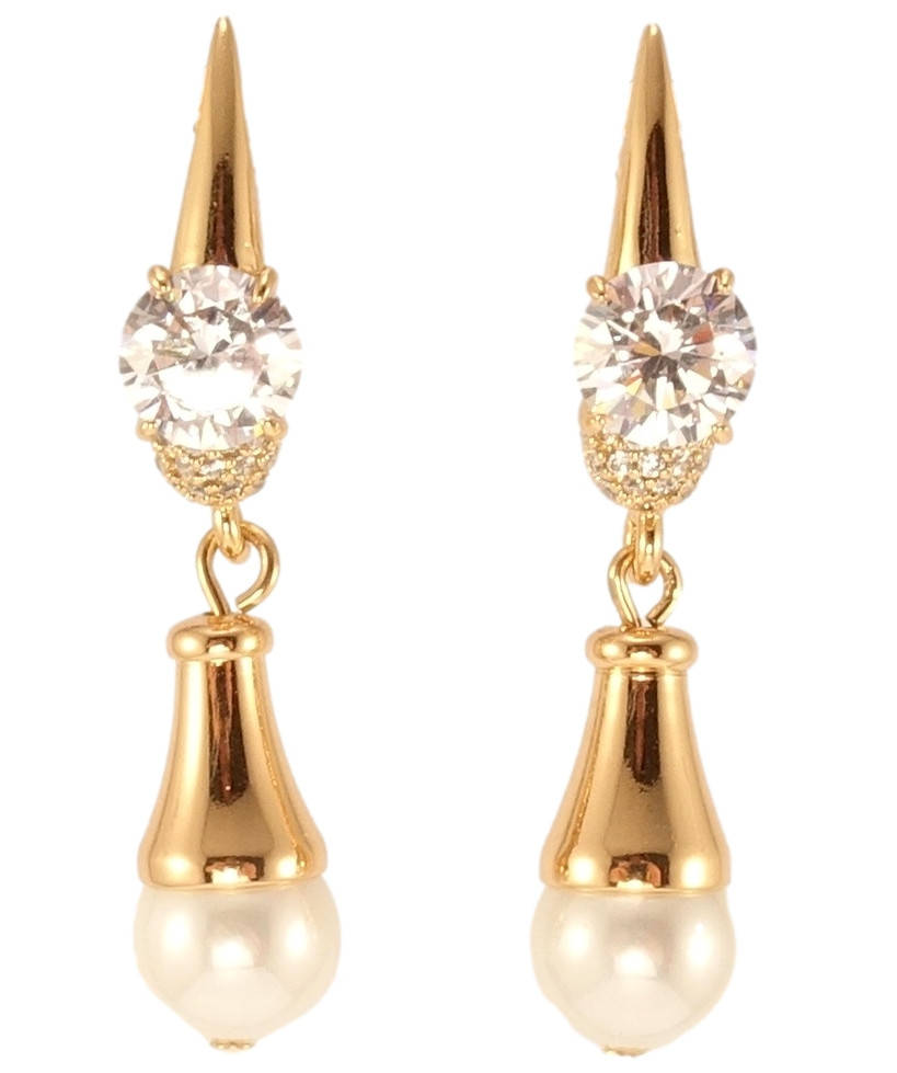 

Серьги Xuping Позолота 18K подвески английский замок "Декоративные жемчужные подвески"