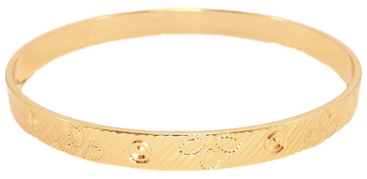 

Браслет Xuping Позолота 18K "Штампованный Орнамент" ø 6 см