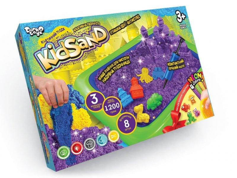 

Набор креативного творчества Кинетический песок KidSand 1200г с песочницей