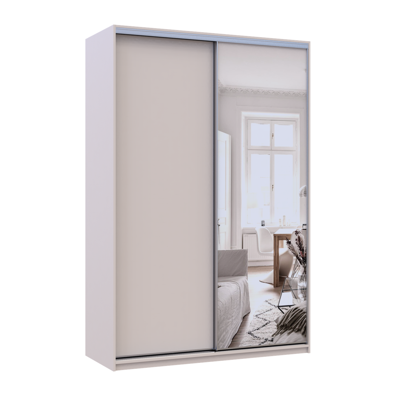 Шафа купе Doros Сіті Лайт Кашемір 1 ДСП / 1 дзеркало 150х60х225 (80736353) 2