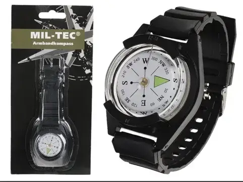 

Компас з ремінцем на зап'ясті Mil-Tec - чорний